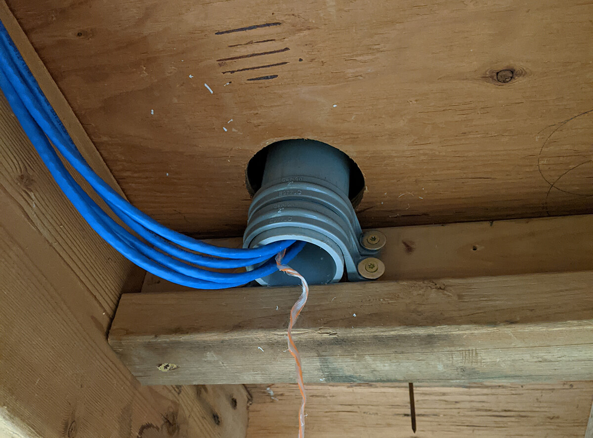 View of additional pull string from the basement
