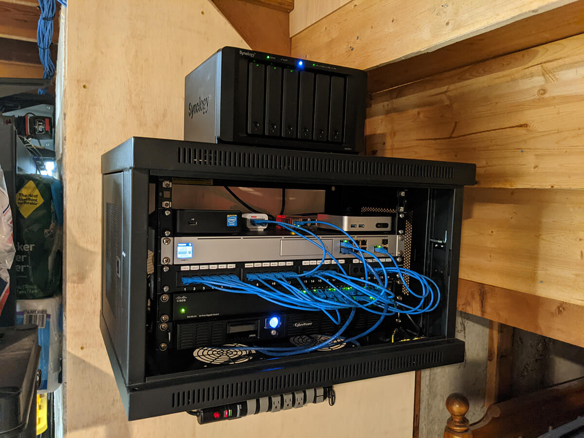 Rack with the new UDM Pro and Synology