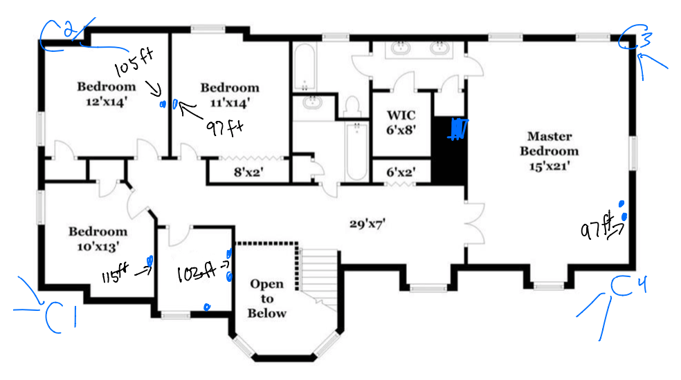 Floor-plan of second story