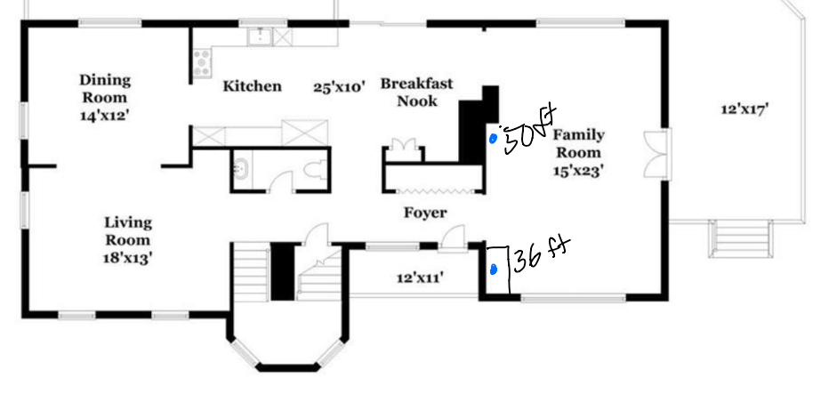 Floor-plan of first floor